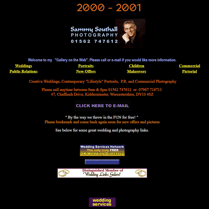 Sammy Southall Website 2000
